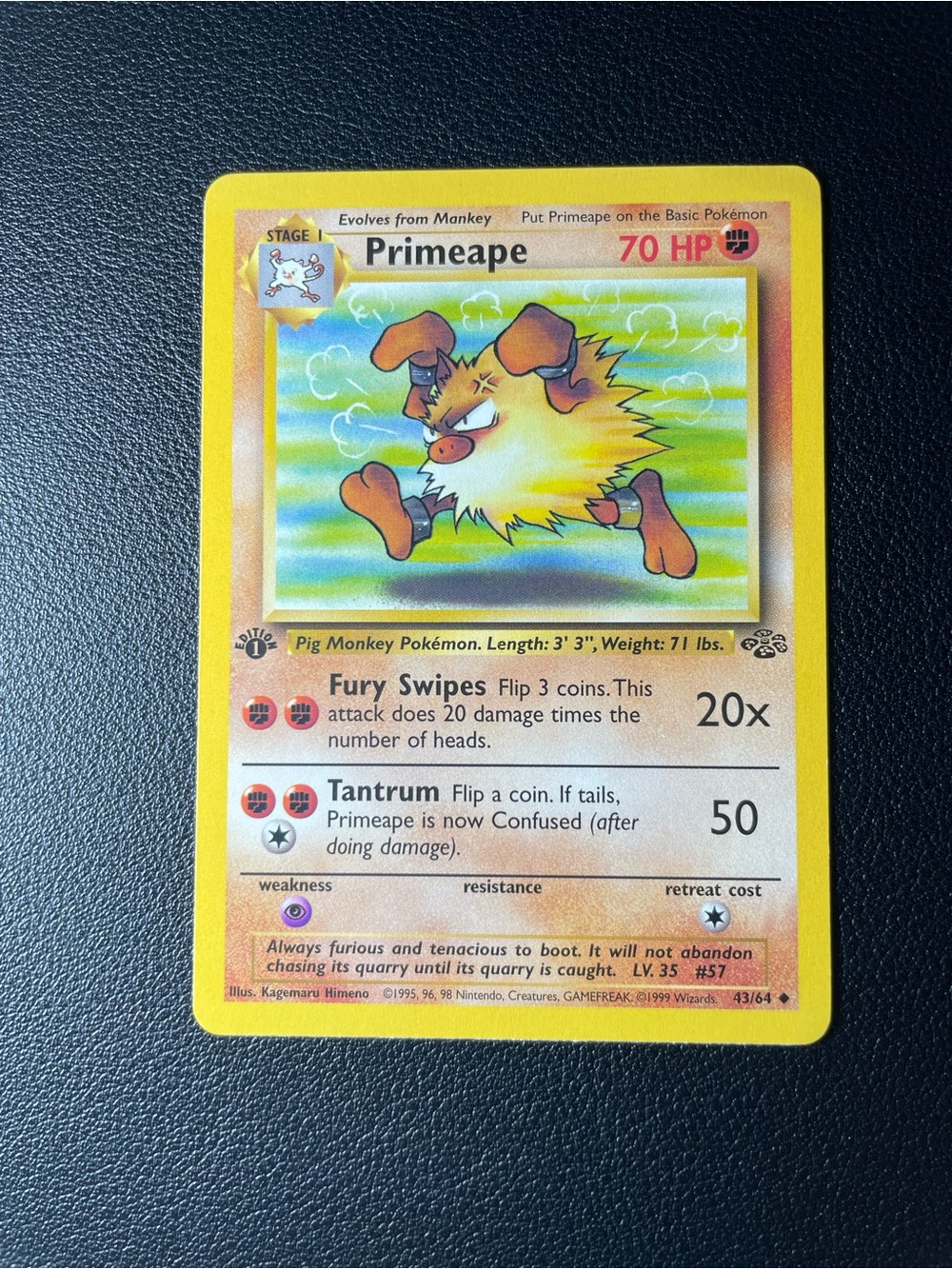 Primeape #43/1st Edition/Pokemon Jungle